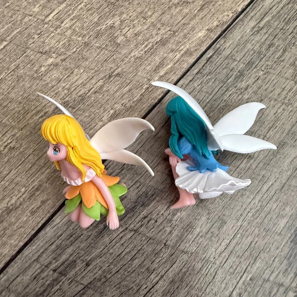4Pc Miniature Anime Fairy Figurines Whimsical Sprite Terrarium Decor Set